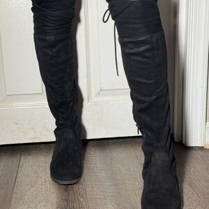 Black Knee High Boots